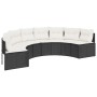 Set de sofá de jardín semicircular 3 pzas ratán sintético negro de , Sofás de exterior - Ref: Foro24-3262078, Precio: 502,21 ...