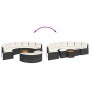 Set de sofá de jardín semicircular 3 pzas ratán sintético negro de , Sofás de exterior - Ref: Foro24-3262078, Precio: 502,21 ...
