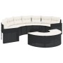 Set de sofá de jardín semicircular 3 pzas ratán sintético negro de , Sofás de exterior - Ref: Foro24-3262065, Precio: 524,97 ...