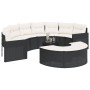 Set de sofá de jardín semicircular 3 pzas ratán sintético negro de , Sofás de exterior - Ref: Foro24-3262065, Precio: 524,97 ...