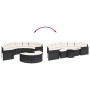 Set de sofá de jardín semicircular 3 pzas ratán sintético negro de , Sofás de exterior - Ref: Foro24-3262065, Precio: 524,97 ...