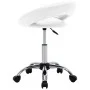 Silla de trabajo con ruedas cuero sintético blanco de vidaXL, Sillas de oficina - Ref: Foro24-323663, Precio: 63,85 €, Descue...