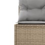 Sofá de jardín semicircular con cojines ratán sintético beige de , Sofás de exterior - Ref: Foro24-3318524, Precio: 408,85 €,...