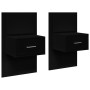 Mesitas de noche de pared con luces LED 2 unidades negro de , Mesitas de noche - Ref: Foro24-848160, Precio: 136,40 €, Descue...