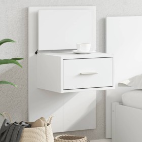 Mesita de noche de pared con luces LED blanco de , Mesitas de noche - Ref: Foro24-848157, Precio: 65,80 €, Descuento: %