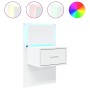 Mesita de noche de pared con luces LED blanco de , Mesitas de noche - Ref: Foro24-848157, Precio: 65,80 €, Descuento: %