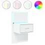 Mesita de noche de pared con luces LED blanco by , Nightstands - Ref: Foro24-848157, Price: 64,70 €, Discount: %