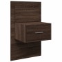 Mesita de noche de pared con luces LED roble marrón de , Mesitas de noche - Ref: Foro24-848169, Precio: 60,51 €, Descuento: %