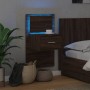 Mesita de noche de pared con luces LED roble marrón de , Mesitas de noche - Ref: Foro24-848169, Precio: 60,51 €, Descuento: %