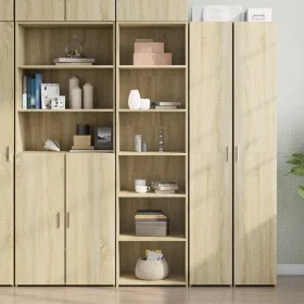 Aparador alto madera de ingeniería roble Sonoma 50x41x185 cm by , Sideboards - Ref: Foro24-3281682, Price: 99,57 €, Discount: %