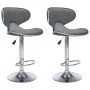 323648 Bar Stools 2 pcs Grey Faux Leather de vidaXL, Taburetes de cocina - Ref: Foro24-323648, Precio: 138,33 €, Descuento: %