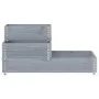 Arriate elevado de 3 niveles madera maciza pino gris 120x80 cm de , Maceteros y jardineras - Ref: Foro24-4010315, Precio: 90,...