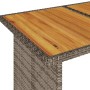 Mesa de jardín superficie de madera ratán PE gris 110x68x70 cm de , Mesas de jardín - Ref: Foro24-366356, Precio: 93,68 €, De...