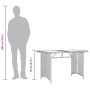 Mesa de jardín superficie de madera ratán PE gris 110x68x70 cm de , Mesas de jardín - Ref: Foro24-366356, Precio: 93,68 €, De...