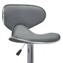323648 Bar Stools 2 pcs Grey Faux Leather de vidaXL, Taburetes de cocina - Ref: Foro24-323648, Precio: 138,33 €, Descuento: %