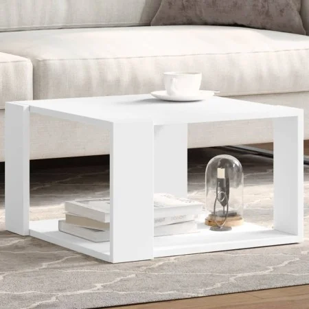 Mesa de centro madera de ingeniería blanca 51,5x51,5x30 cm de , Mesas de centro - Ref: Foro24-848136, Precio: 43,21 €, Descue...