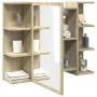 Armario de espejo baño contrachapada color roble 80x20,5x64 cm de , Tocadores de baño - Ref: Foro24-849603, Precio: 70,93 €, ...