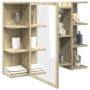 Armario de espejo baño contrachapada color roble 80x20,5x64 cm de , Tocadores de baño - Ref: Foro24-849603, Precio: 72,14 €, ...