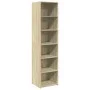 Aparador alto madera de ingeniería roble Sonoma 45x41x185 cm de , Aparadores - Ref: Foro24-3281675, Precio: 90,96 €, Descuent...
