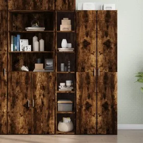 Aparador alto madera de ingeniería roble ahumado 30x41x185 cm de , Aparadores - Ref: Foro24-846415, Precio: 75,14 €, Descuent...
