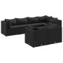 Set de muebles de jardín y cojines 7 pzas ratán sintético negro de , Conjuntos de jardín - Ref: Foro24-3308187, Precio: 627,6...