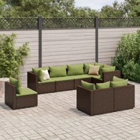 Set sofás de jardín 8 piezas y cojines ratán sintético marrón de , Conjuntos de jardín - Ref: Foro24-3308198, Precio: 619,45 ...