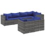 Set de muebles de jardín 7 pzas y cojines ratán sintético gris de , Conjuntos de jardín - Ref: Foro24-3308191, Precio: 453,88...