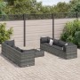 Set de muebles de jardín 9 pzas y cojines ratán sintético gris de , Conjuntos de jardín - Ref: Foro24-3308042, Precio: 624,12...