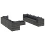 Set de muebles de jardín 9 pzas y cojines ratán sintético gris de , Conjuntos de jardín - Ref: Foro24-3308042, Precio: 624,12...