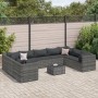 Set de muebles de jardín 10 pzas y cojines ratán sintético gris de , Conjuntos de jardín - Ref: Foro24-3308274, Precio: 669,5...