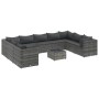 Set de muebles de jardín 10 pzas y cojines ratán sintético gris de , Conjuntos de jardín - Ref: Foro24-3308274, Precio: 669,5...
