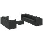 Set de muebles de jardín 8 pzas y cojines ratán sintético negro de , Conjuntos de jardín - Ref: Foro24-3308035, Precio: 631,7...