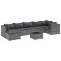 Set de muebles de jardín 8 pzas y cojines ratán sintético gris de , Conjuntos de jardín - Ref: Foro24-3308234, Precio: 532,97...
