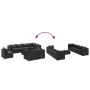 Set de muebles de jardín 9 pzas y cojines ratán sintético negro de , Conjuntos de jardín - Ref: Foro24-3308203, Precio: 704,4...