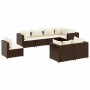 Set sofás de jardín 8 piezas y cojines ratán sintético marrón de , Conjuntos de jardín - Ref: Foro24-3308193, Precio: 584,13 ...