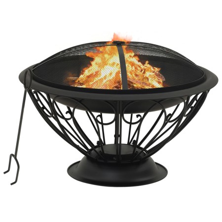 Brasero con atizador acero XXL 75 cm de vidaXL, Chimeneas - Ref: Foro24-311895, Precio: 162,12 €, Descuento: %