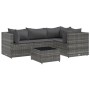 Set de muebles de jardín 5 pzas y cojines ratán sintético gris de , Conjuntos de jardín - Ref: Foro24-3308082, Precio: 344,25...