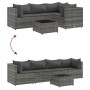 Set de muebles de jardín 5 pzas y cojines ratán sintético gris de , Conjuntos de jardín - Ref: Foro24-3308082, Precio: 344,25...