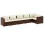 Set muebles de jardín 6 piezas y cojines ratán sintético marrón de , Conjuntos de jardín - Ref: Foro24-3308105, Precio: 508,0...