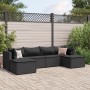 Set muebles de jardín 6 piezas y cojines ratán sintético negro de , Conjuntos de jardín - Ref: Foro24-3308243, Precio: 430,76...