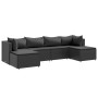 Set muebles de jardín 6 piezas y cojines ratán sintético negro de , Conjuntos de jardín - Ref: Foro24-3308243, Precio: 430,76...