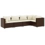 Set muebles de jardín 5 piezas y cojines ratán sintético marrón de , Conjuntos de jardín - Ref: Foro24-3308089, Precio: 416,8...