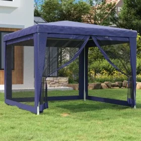 Carpa para fiestas con 4 paredes de malla HDPE azul 3x3 m de , Carpas y cenadores - Ref: Foro24-319227, Precio: 79,58 €, Desc...