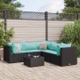 Set muebles de jardín 6 piezas y cojines ratán sintético negro de , Conjuntos de jardín - Ref: Foro24-3308132, Precio: 445,34...