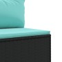 Set muebles de jardín 6 piezas y cojines ratán sintético negro de , Conjuntos de jardín - Ref: Foro24-3308132, Precio: 445,34...