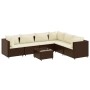 Set muebles de jardín 7 piezas y cojines ratán sintético marrón de , Conjuntos de jardín - Ref: Foro24-3308145, Precio: 590,1...