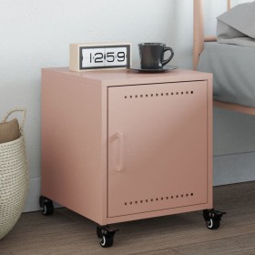 Mesita de noche acero rosa 36x38,5x43,5 cm de , Mesitas de noche - Ref: Foro24-846616, Precio: 49,73 €, Descuento: %