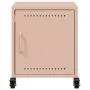 Mesita de noche acero rosa 36x38,5x43,5 cm de , Mesitas de noche - Ref: Foro24-846616, Precio: 49,23 €, Descuento: %