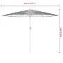 Sombrilla de jardín con poste de acero verde 268x268x226 cm de , Sombrillas - Ref: Foro24-4005103, Precio: 91,72 €, Descuento: %