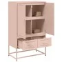 Aparador de acero rosa 68x39x111,5 cm de , Aparadores - Ref: Foro24-846609, Precio: 163,00 €, Descuento: %